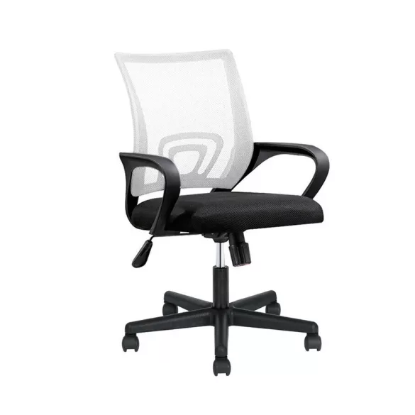 Armrest Office Swivel Chair in Multiple Colors - White
