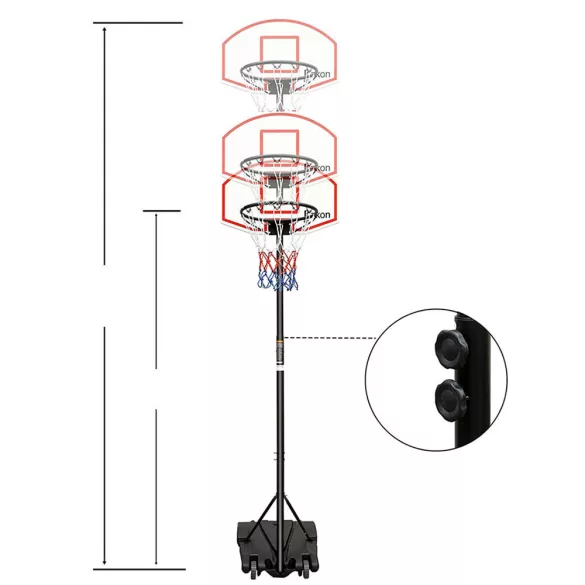 Adjustable Mobile Basketball Hoop