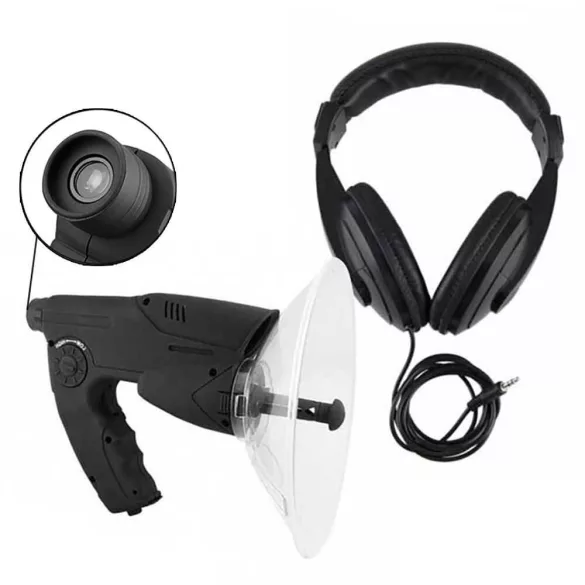 Directional Parabolic Microphone with Headphones