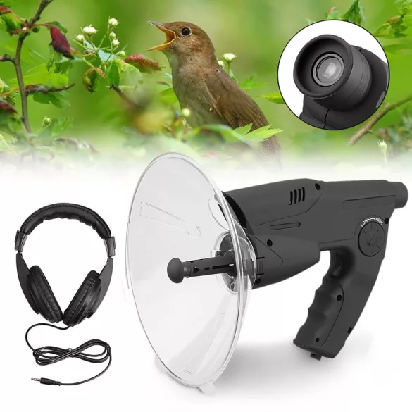 Directional Parabolic Microphone with Headphones