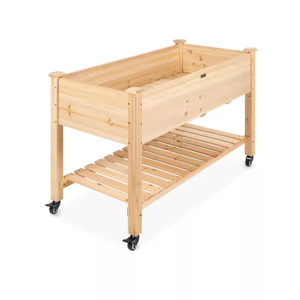 Rolling Wooden Planter
