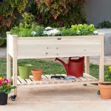 Rolling Wooden Planter