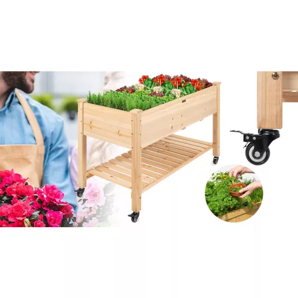 Rolling Wooden Planter