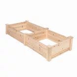 Two-Compartment Wooden Seedling Planter