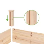Two-Compartment Wooden Seedling Planter