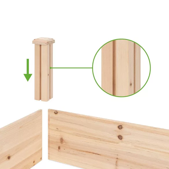 Two-Compartment Wooden Seedling Planter