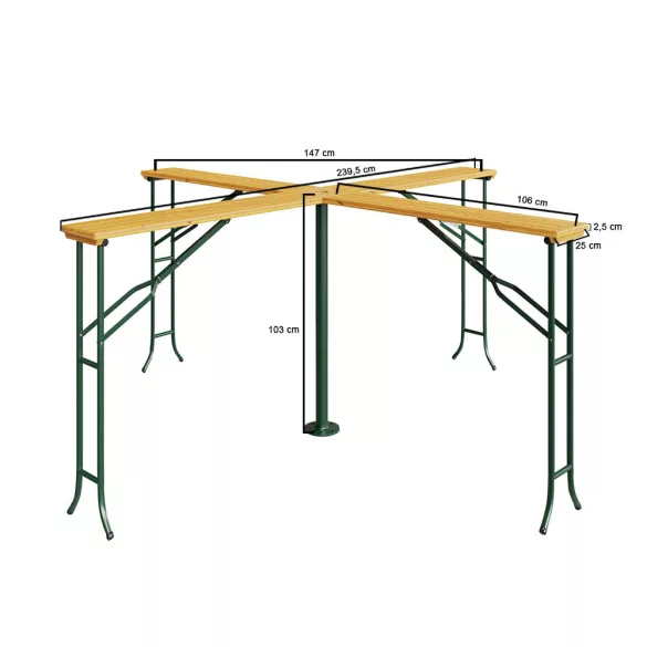 4-position beer table