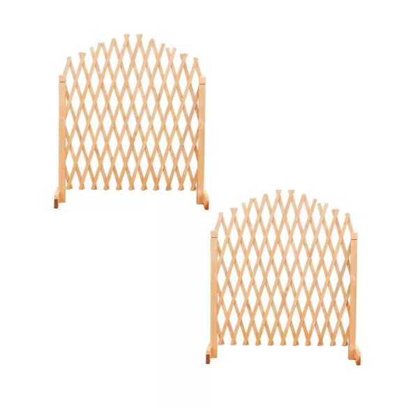 2-piece adjustable wooden plant trellis
