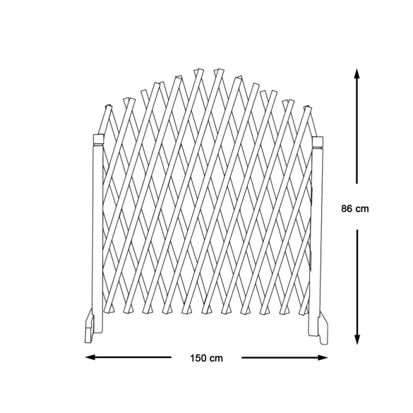 2-piece adjustable wooden plant trellis