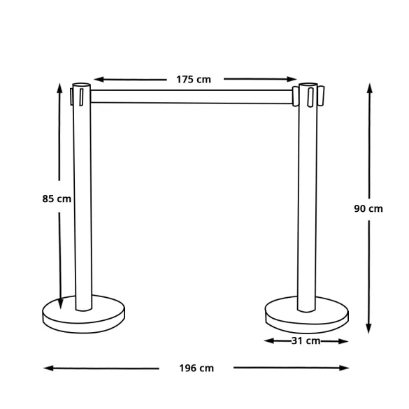 Rope Barrier Post