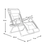 Delux Zero Gravity Chair, Multiple Colors - Gray