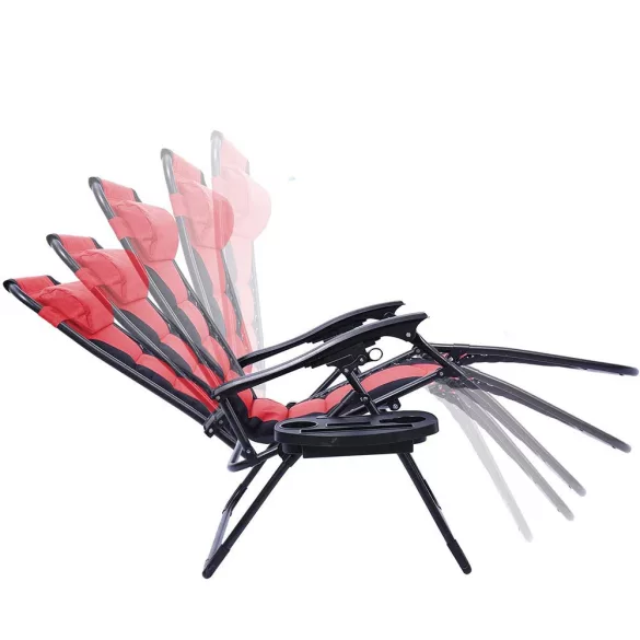 Delux Zero Gravity Chair, Multiple Colors - Red