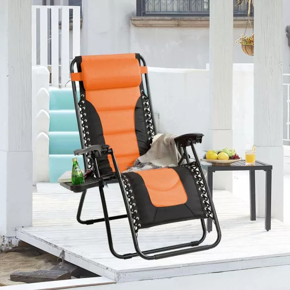 Delux Zero Gravity Chair, Multiple Colors - Orange