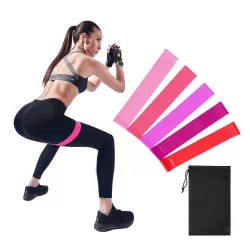 5-piece resistance band set, various types - pink