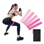 5-piece resistance band set, various types - pink