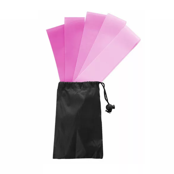 5-piece resistance band set, various types - pink