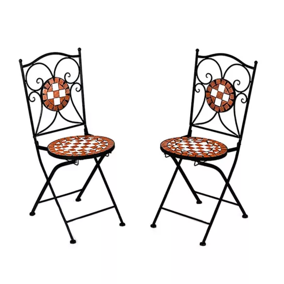 Mosaic Pattern Chair Set of 2