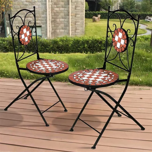 Mosaic Pattern Chair Set of 2