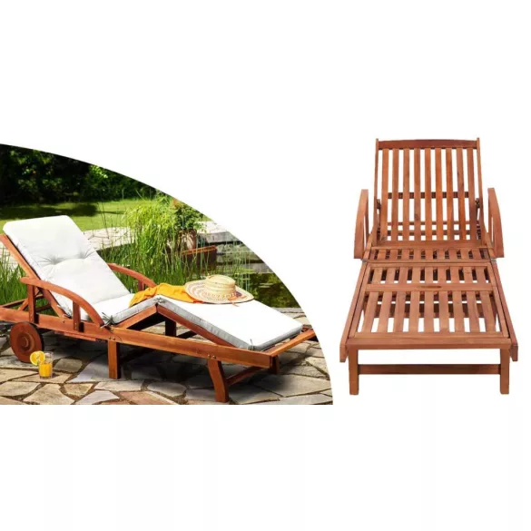 Adjustable Wooden Lounger