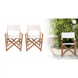 Director's Chair Set of 2, Multiple Colors - White