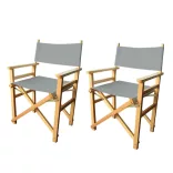 Director's Chair Set of 2, Multiple Colors - Grey