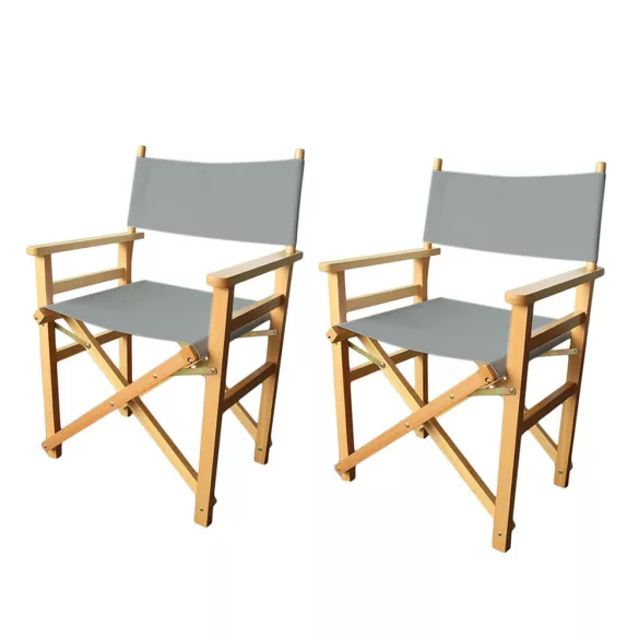 Director's Chair Set of 2, Multiple Colors - Grey