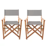Director's Chair Set of 2, Multiple Colors - Grey