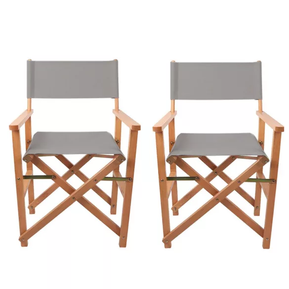Director's Chair Set of 2, Multiple Colors - Grey
