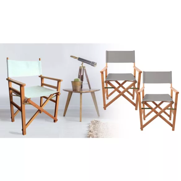 Director's Chair Set of 2, Multiple Colors - Grey