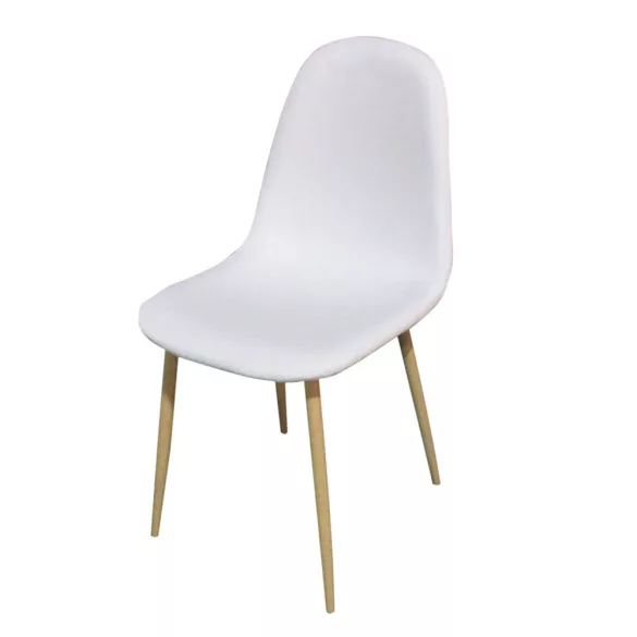 4 pcs fabric-covered chair set, available in multiple colors - white