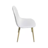 4 pcs fabric-covered chair set, available in multiple colors - white