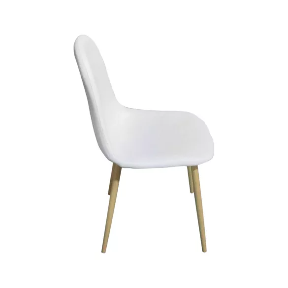 4 pcs fabric-covered chair set, available in multiple colors - white