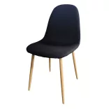 4 fabric-covered chairs, available in multiple colors - black