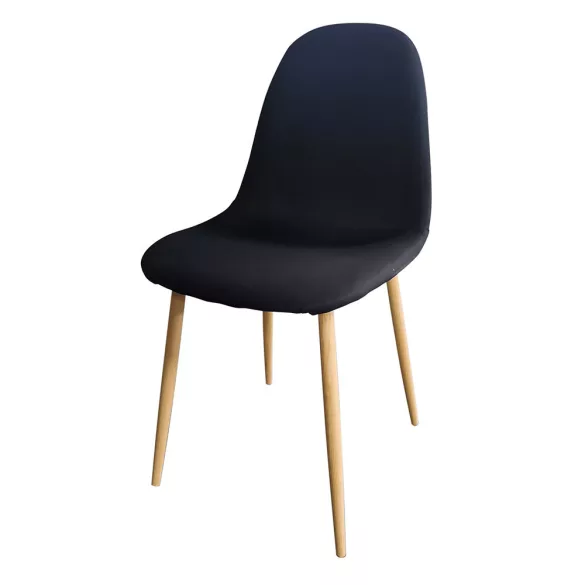 4 fabric-covered chairs, available in multiple colors - black
