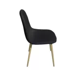 4 fabric-covered chairs, available in multiple colors - black