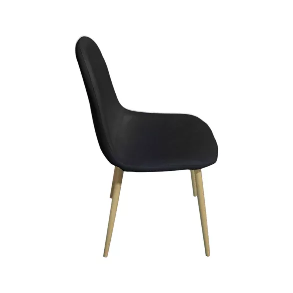 4 fabric-covered chairs, available in multiple colors - black
