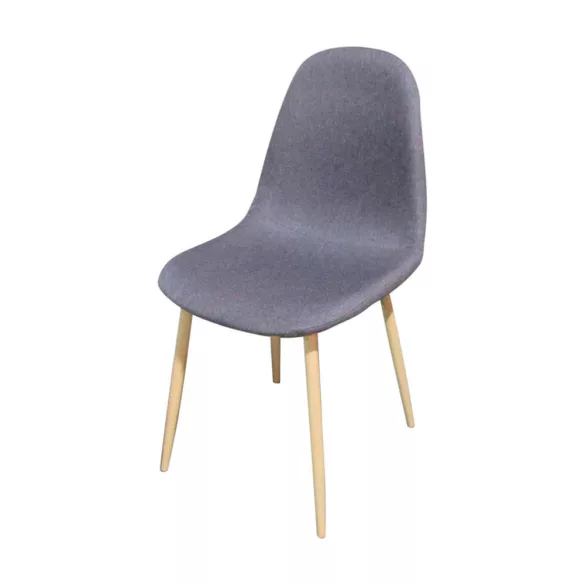 Set of 4 Fabric Upholstered Chairs in Multiple Colors - Grey