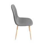 Set of 4 Fabric Upholstered Chairs in Multiple Colors - Grey