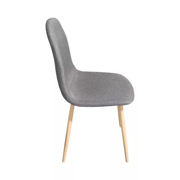 Set of 4 Fabric Upholstered Chairs in Multiple Colors - Grey
