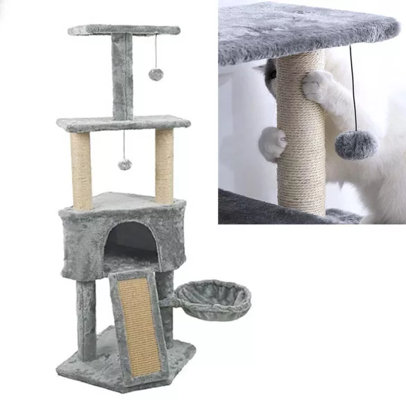 Cat Climbing Tower - Grey