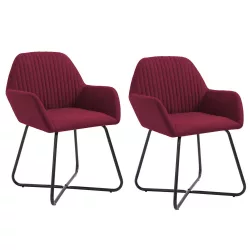 Molli Dining Chair Set of 2, Multiple Colors - Burgundy