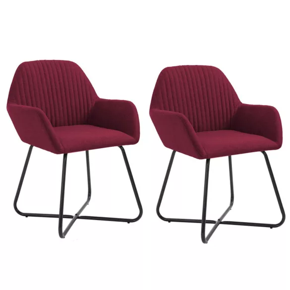 Molli Dining Chair Set of 2, Multiple Colors - Burgundy