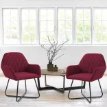 Molli Dining Chair Set of 2, Multiple Colors - Burgundy