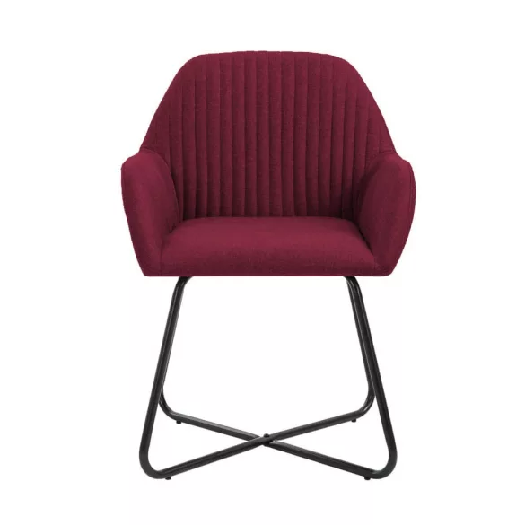 Molli Dining Chair Set of 2, Multiple Colors - Burgundy