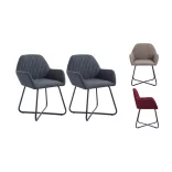 Molli Dining Chair Set of 2, Multiple Colors - Burgundy