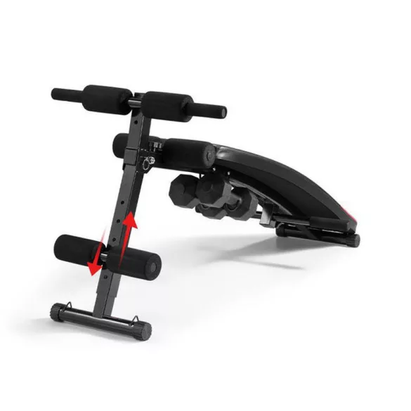 Adjustable Bench with Resistance Bands and Dumbbells