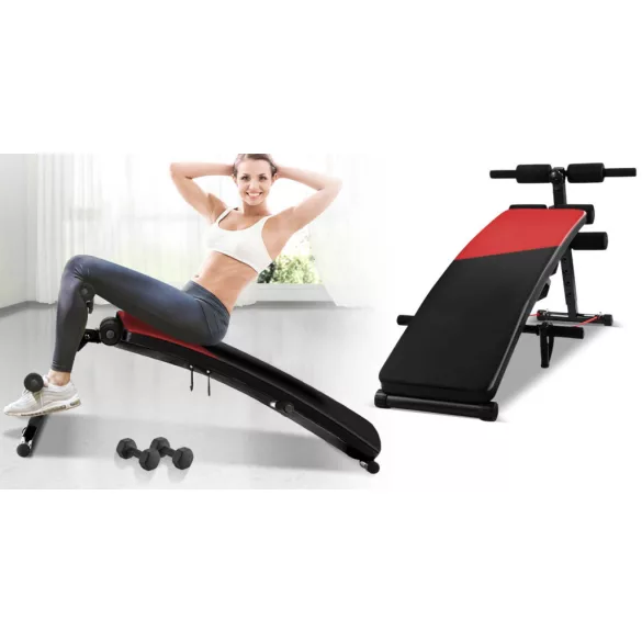 Adjustable Bench with Resistance Bands and Dumbbells