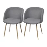 Betti Upholstered Chair, Set of 2 - Grey