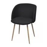 Betti Upholstered Chair, Set of 2 - Black