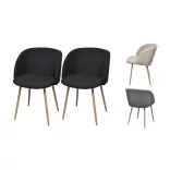 Betti Upholstered Chair, Set of 2 - Black